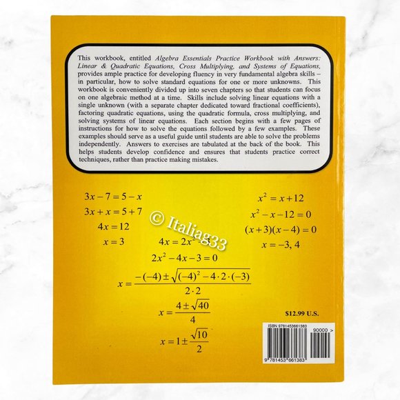 Pre-Algebra, Algebra, Trigonometry, Basic Math Study Guide & Homework Help Books - Picture 5 of 15